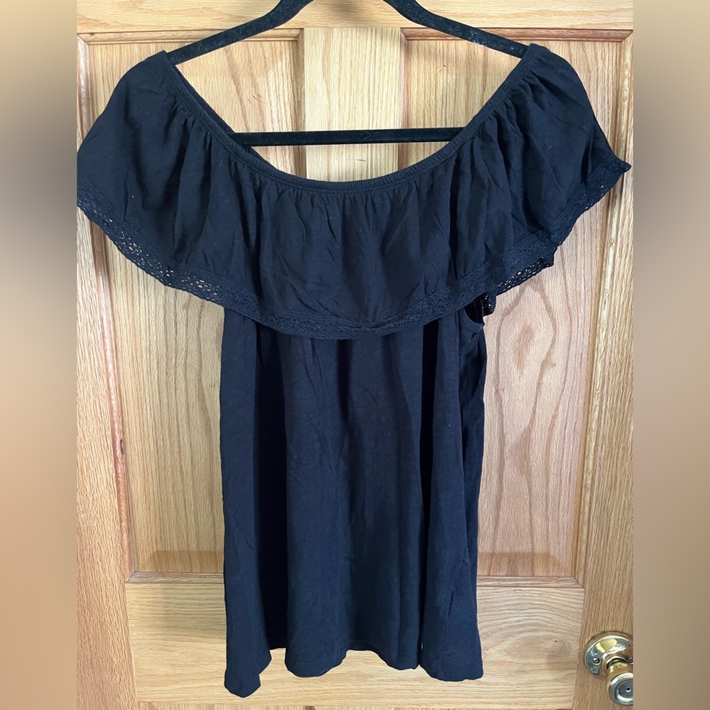 Old Navy Black Off-Shoulder Blouse